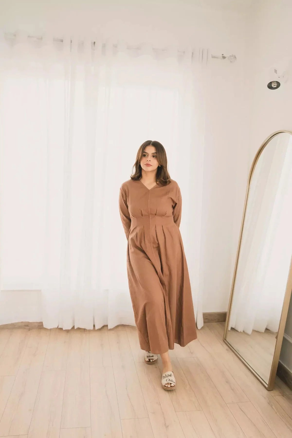 Miry Brown Long Dress