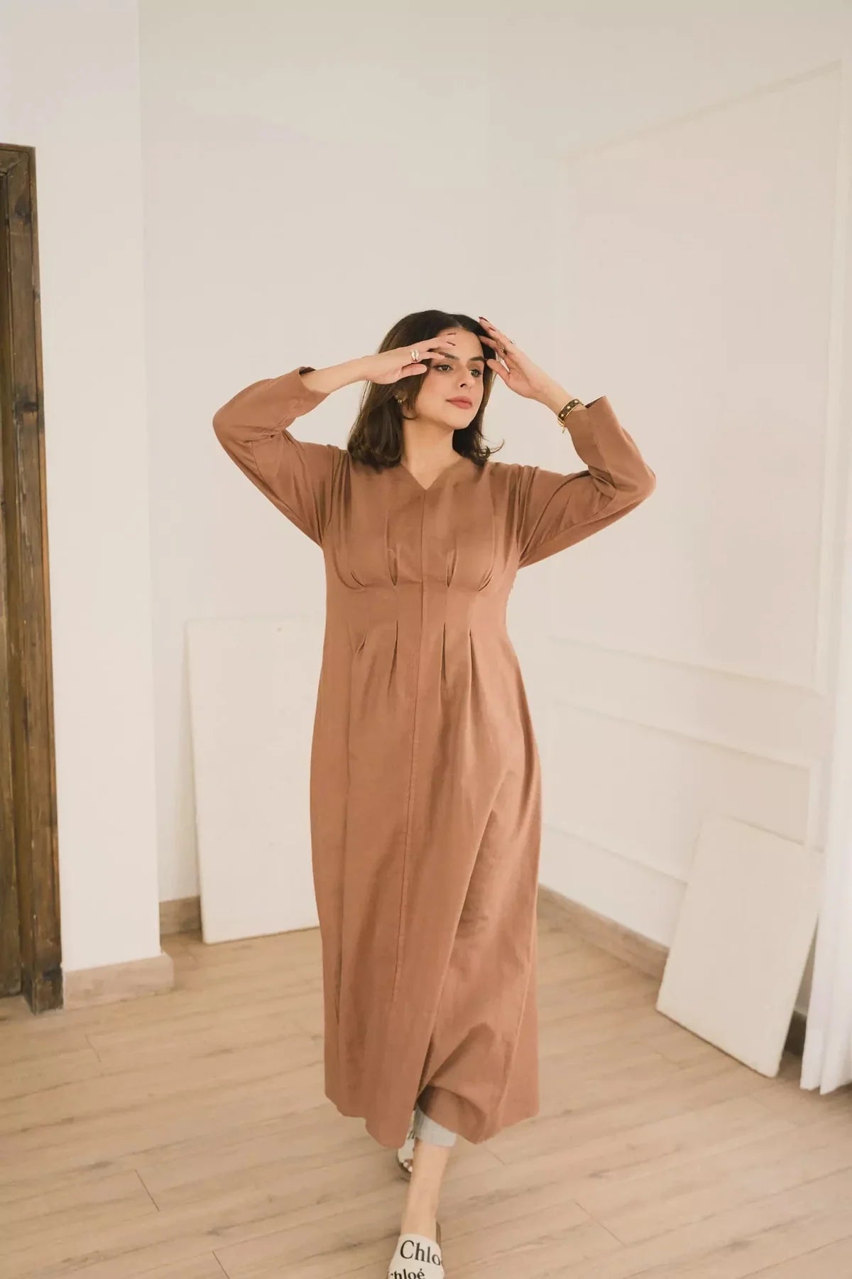 Miry Brown Long Dress