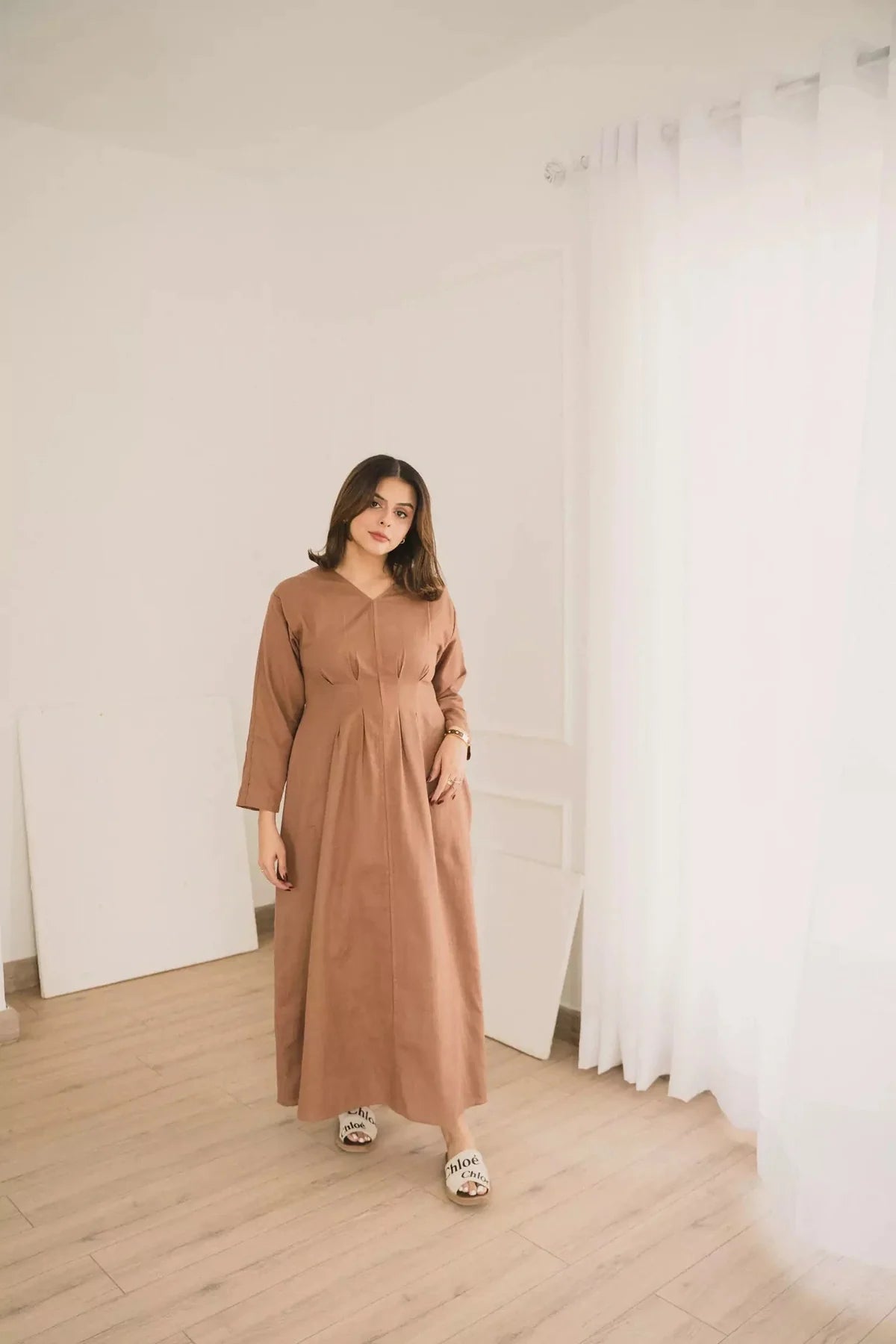 Miry Brown Long Dress